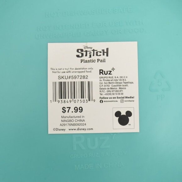 Disney Stitch  Bluey Plastic Pails For Kids Spring Theme 2 Pack Beach Toy - Picture 5 of 5